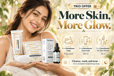 Glutathione Brightening Face Wash, Soap & Serum Combo – Graceberry Skin Essential Trio