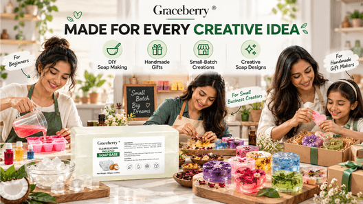 Graceberry Transparent Melt and Pour Soap Base for DIY &amp; Custom Soap Making" / "Clear Glycerin Soap Base – DIY Soap Making Supply