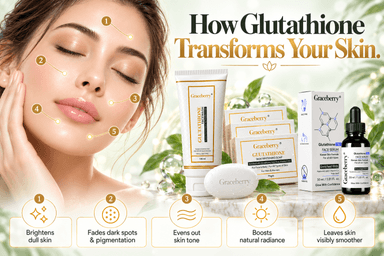 Glutathione Brightening Face Wash, Soap & Serum Combo – Graceberry Skin Essential Trio