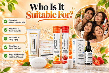Glutathione Complete Care Kit – Graceberry Brightening Face Wash, Soap, Serum & Tablets