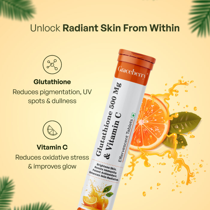 Graceberry Glutathione & Vitamin C 500mg Effervescent Tablets